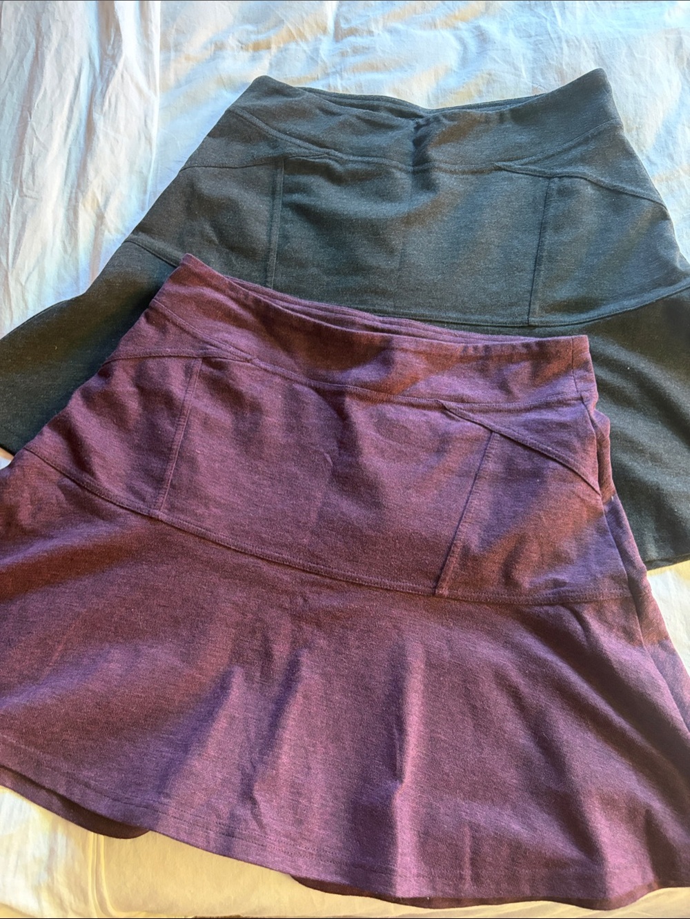 Prana Women's Purple and Black Flared Skirt Set